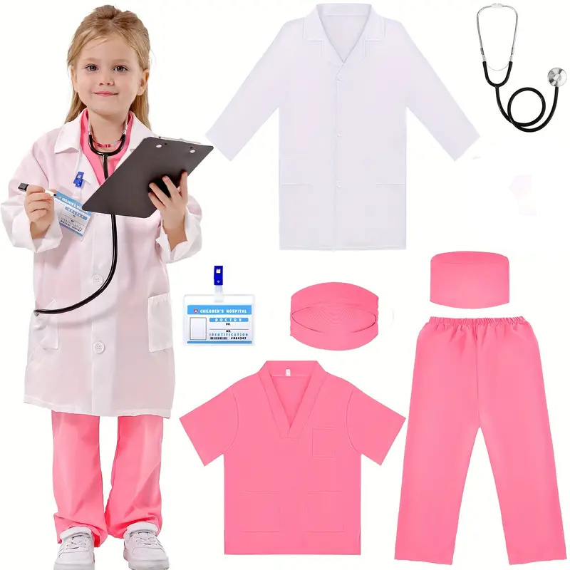 Medical Lab Units - Pakaian Cosplay dokter perawat anak-anak, 7