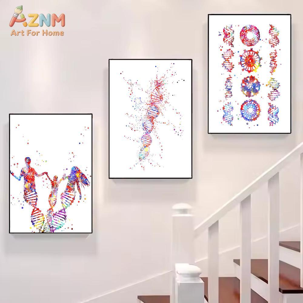 AZNM Cetakan Kanvas Gen DNA Ca - Medical Lab And Science ulasan dan harga