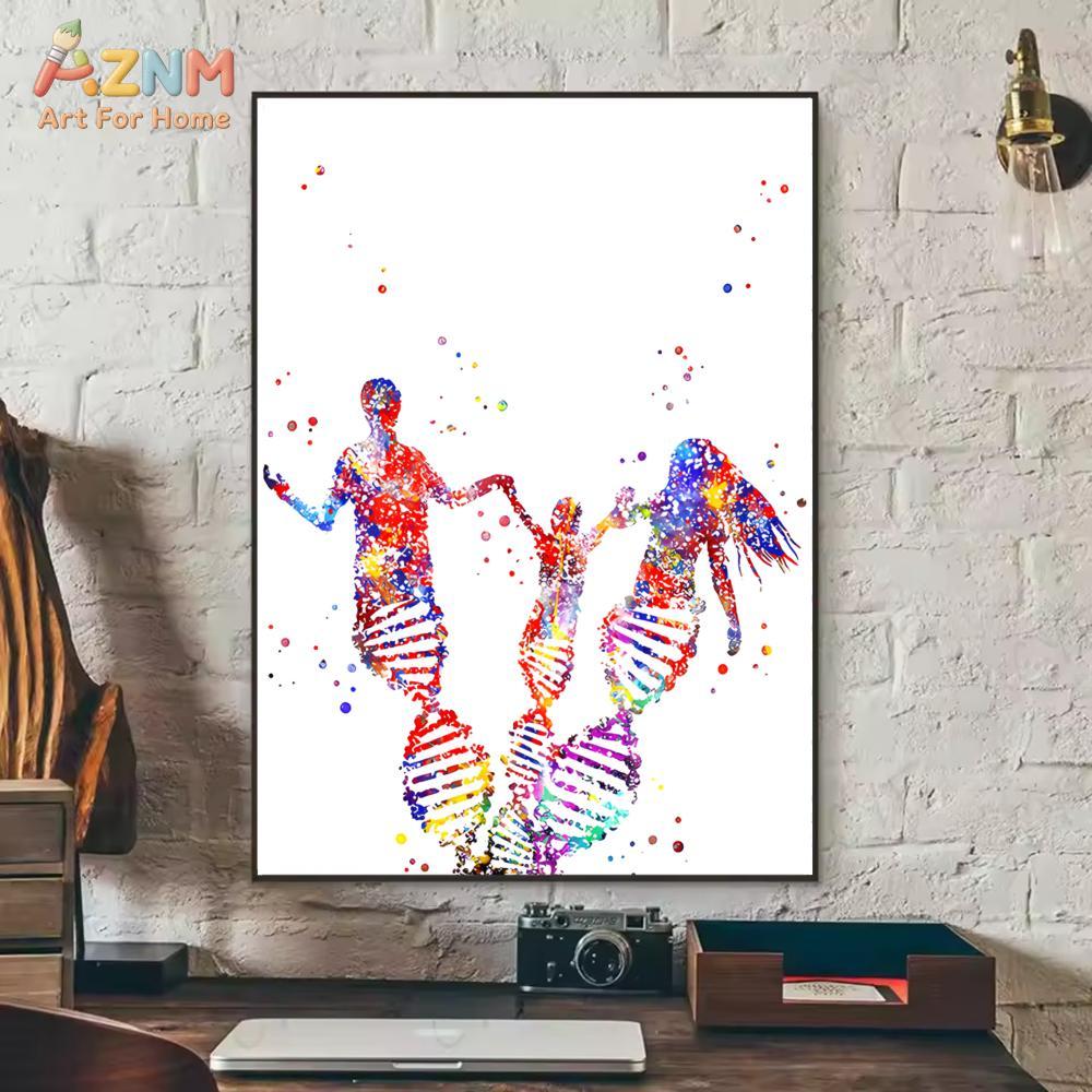 AZNM Cetakan Kanvas Gen DNA Ca - Medical Lab And Science ulasan dan harga